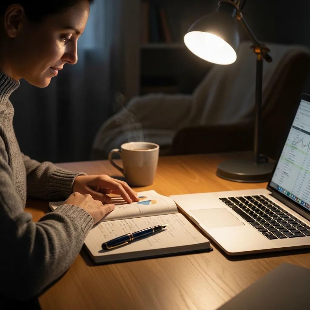 Individual planning debt fund investment strategy at a cozy desk